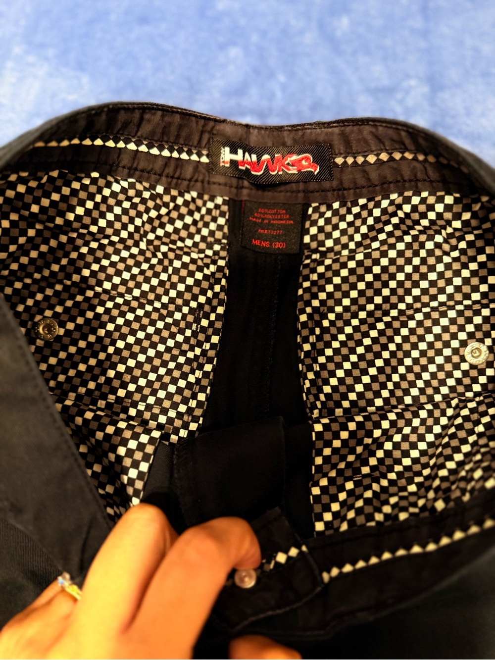 Tony Hawk Black Skateboarding Flat-Front Men's Shorts - Picture 3 of 10